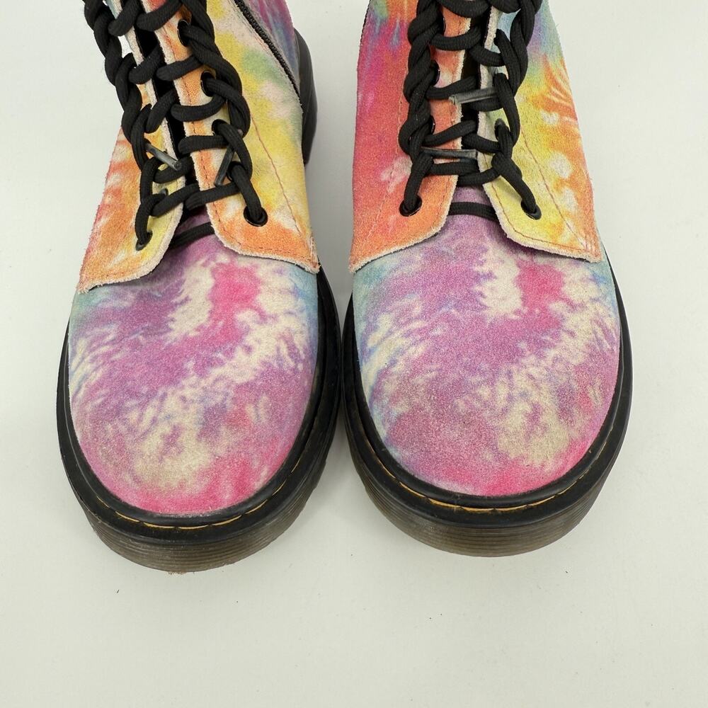 Doc Martens Boots Youth 1460 Rainbow Tie Dye Rainbow Suede Pride US 4 EU 36 Y2K - Picture 4 of 9